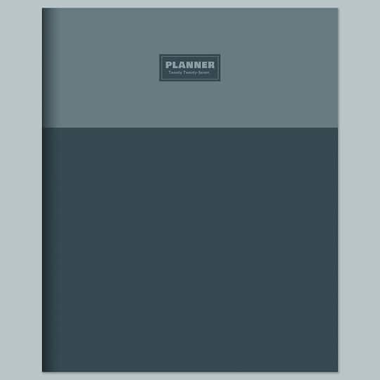 2027 Blue Blocks Medium Monthly Planner